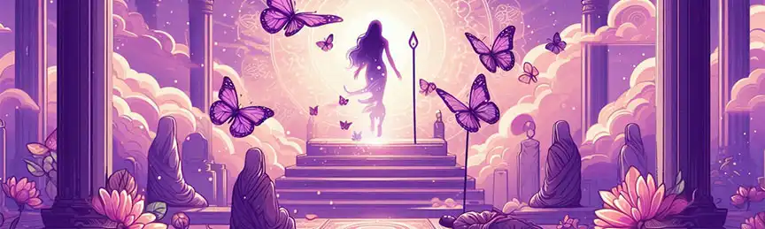 Pillangó, kiterjesztett szárnyakkal repül, a pillangó a reinkarnáció szimbóluma